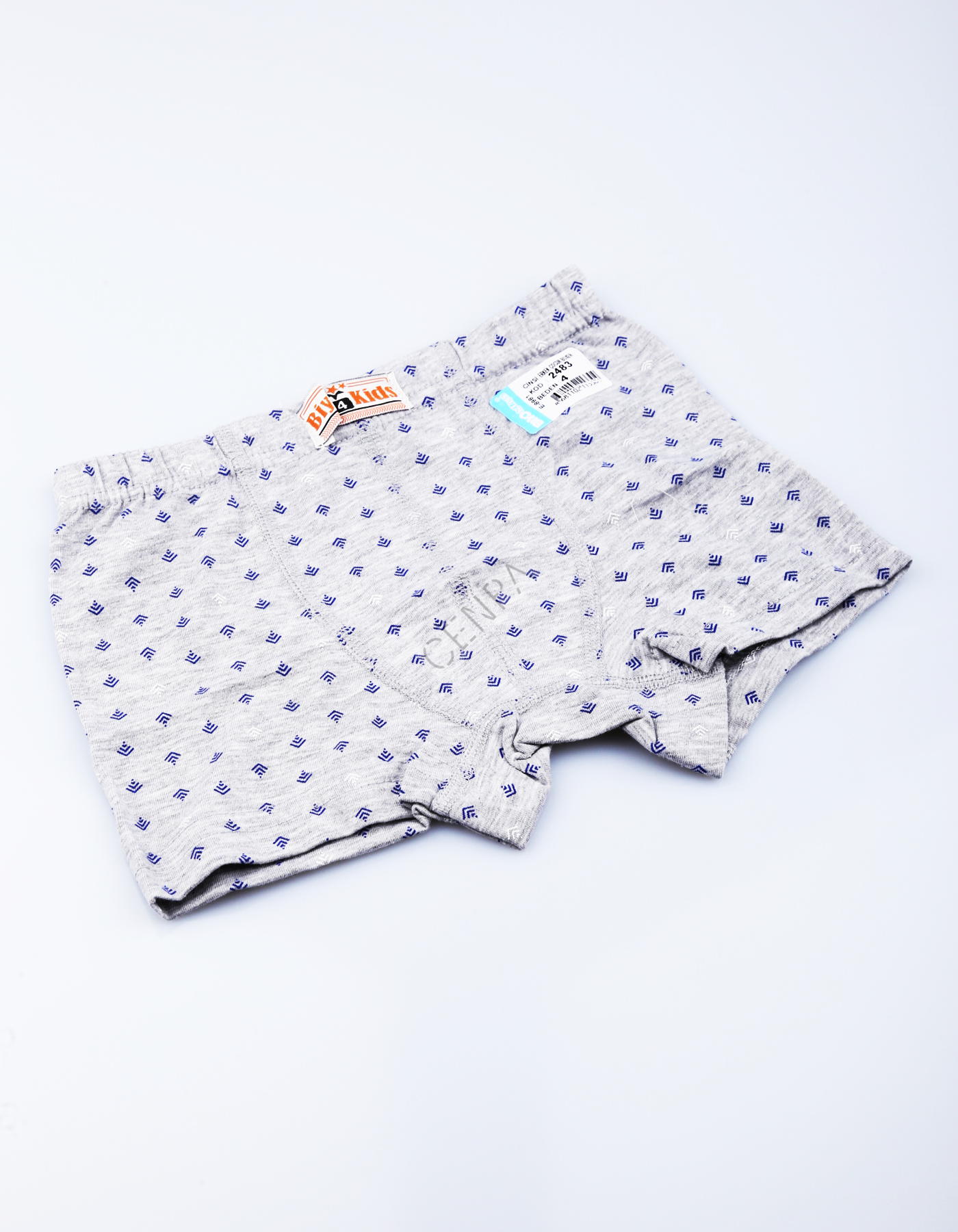 Biyokids Çocuk Erkek 4-5 Yaş Baskılı Renkli Boxer Gri