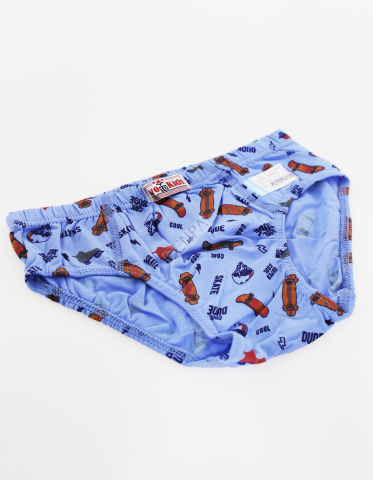 Biyokids Çocuk Erkek 10-11 Yaş Baskılı Renkli Slip Mavi