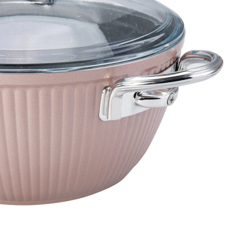 Emsan Line 7 Parça Granit Tencere Seti Rosegold-0444