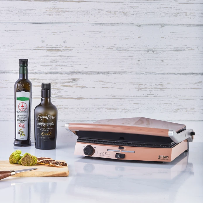 Emsan Bella Gusto 6 Dilim Ekmek Kapasiteli Granit Tost Makinası Golden Pink-1048