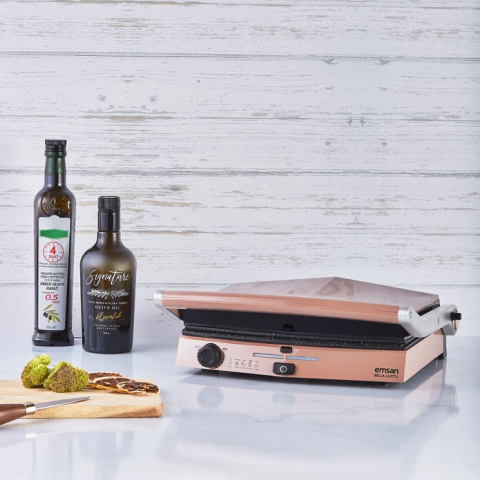 Emsan Bella Gusto 6 Dilim Ekmek Kapasiteli Granit Tost Makinası Golden Pink-1048