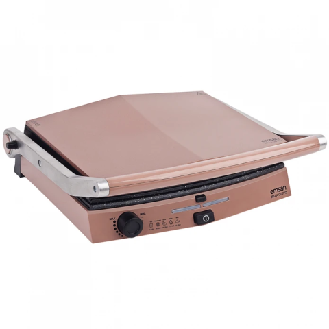Emsan Bella Gusto 6 Dilim Ekmek Kapasiteli Granit Tost Makinası Golden Pink-1048