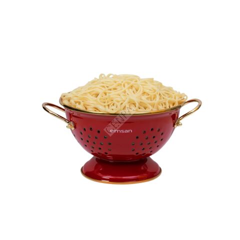 Emsan Troy Emaye Süzgeç Kırmızı 22cm-0524