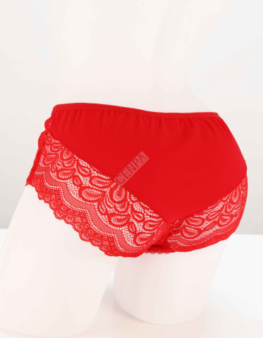 Mıss Brave 754 Bayan Dantelli Slip Kırmızı