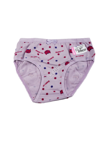 Biyokids Kız Çocuk 8-9 yaş Lila Baskılı Renkli Slip