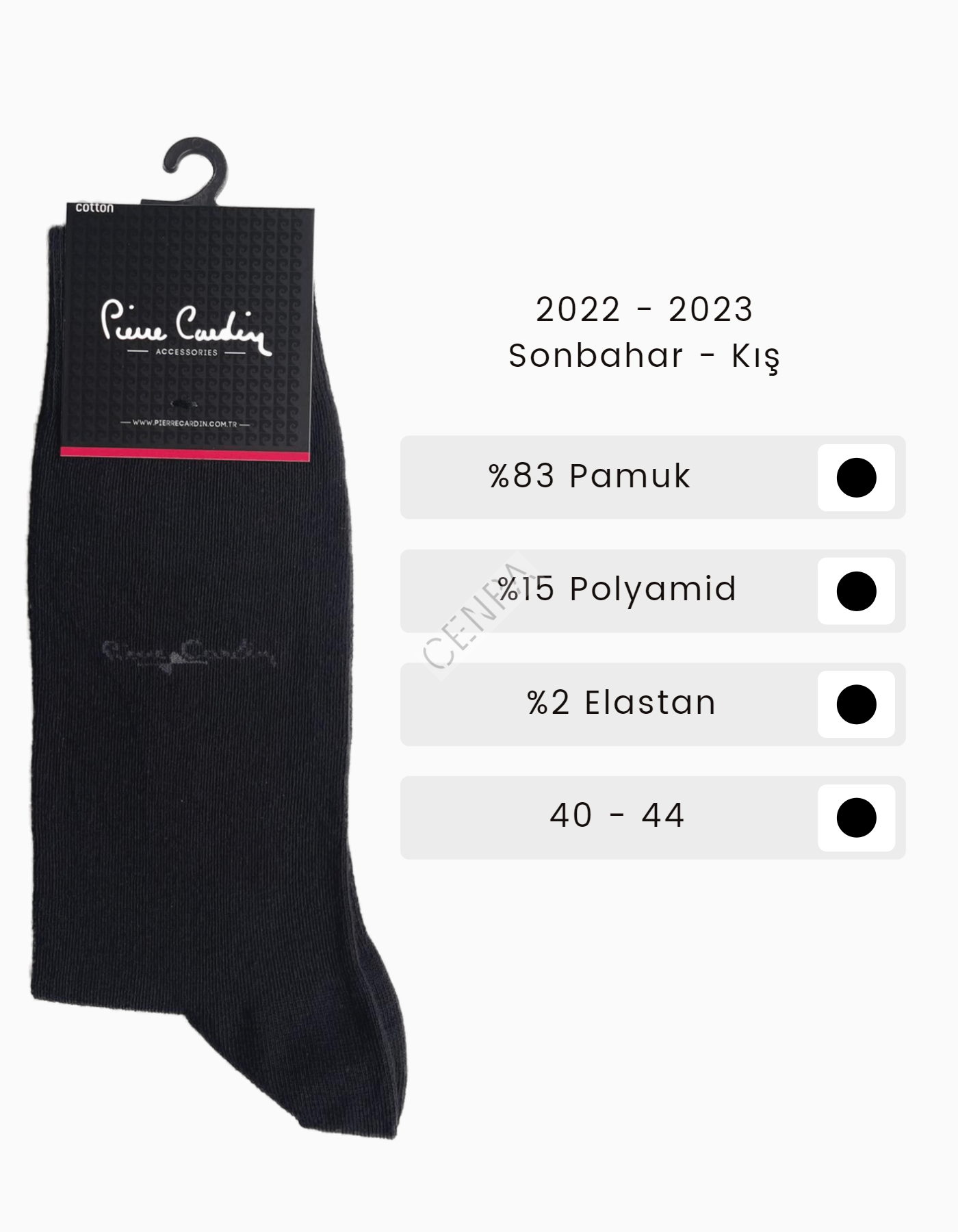 Pierre Cardin 522 Custo Erkek Çorap Siyah